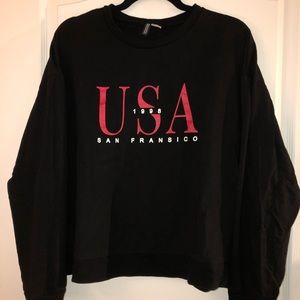 ✨2 for 20$! Graphic black sweater H&M